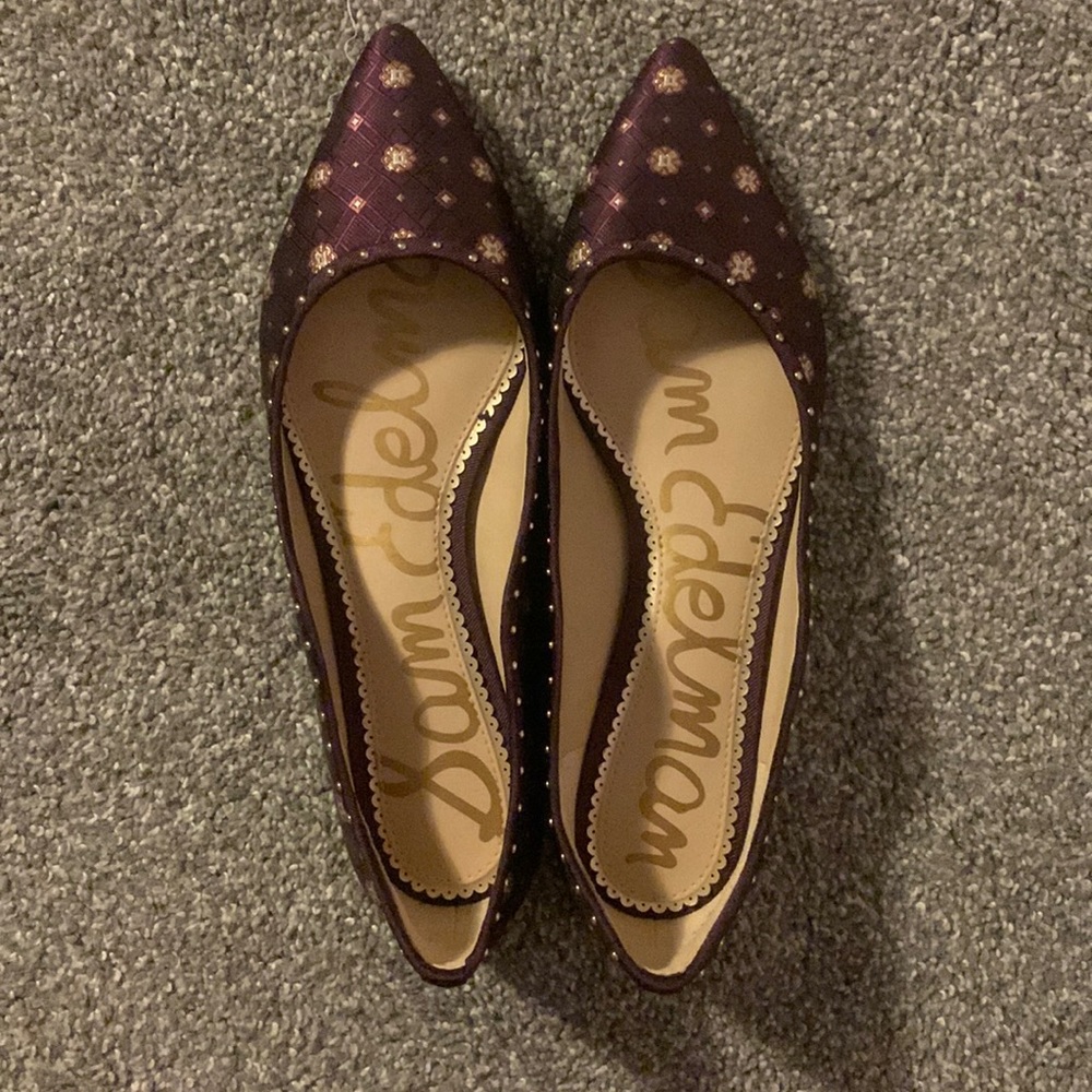 Sam Edelman Purple Gold Flats